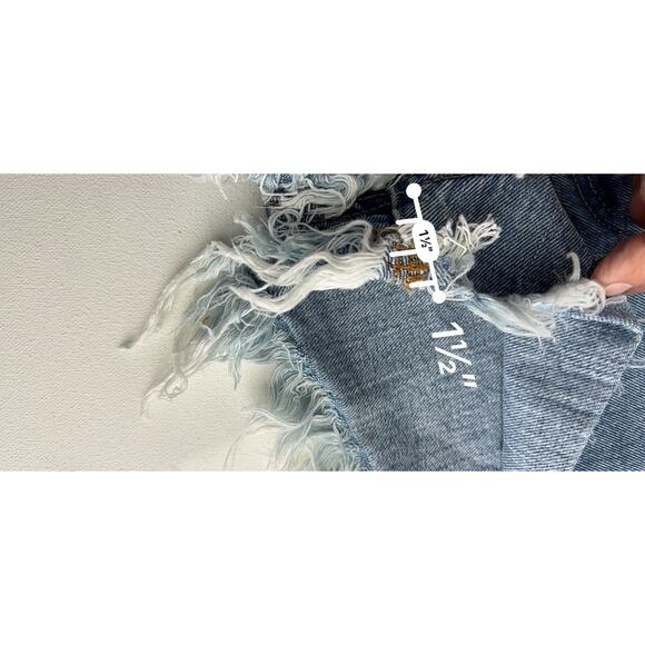 super down cut off button fly jean shorts size 26 - Picture 5 of 9